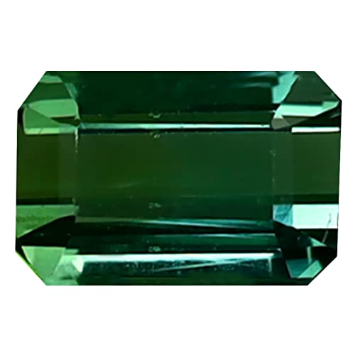 Tourmaline Verte naturelle 0.71 ct coupe octogonale 6x4 mm pierre en vrac
