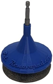 Pool Tile Cleaning Tool - Drill Attachment Cleaning Pad Removes Calcium and Hard Water Spots from Waterline Pools Tile 1 Pad, Blue