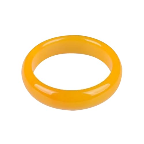 Bracelet en jade véritable YCQYM agate jaune rond 56 mm bijoux bracelet femmes