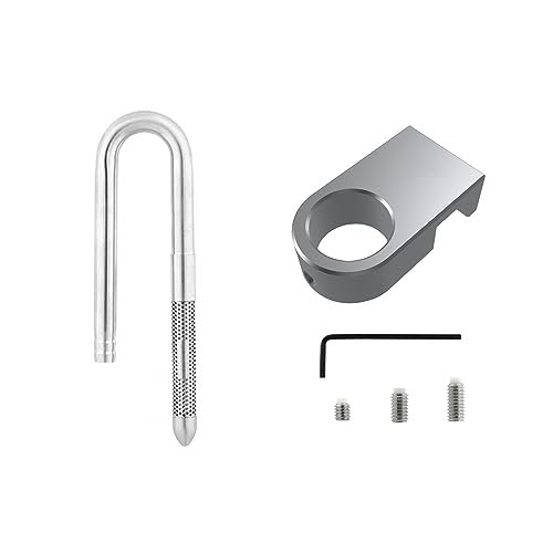 MiOYOOW Aquarium Inflow Outflow Pipe, 304 Stainless Steel Lily Pipe with Aluminum Alloy Fixing Clamp for Fish Tank Aquarium (12/16MM)
