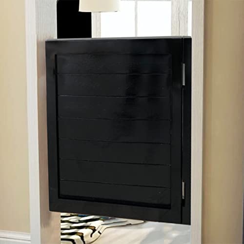 Black White Swinging Doors Saloon, Wood Single Swing Saloon Doors With Auto Close Hinge, Indoor Kitchen Bathroom Hallway Cafe Doors Bar Pub (Color : Black, Size : W80Cmxh90Cm(31.5"X35.4")) #TOP6