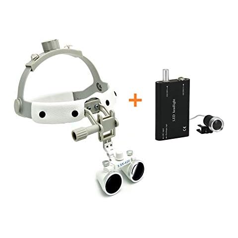 Medizinische Lupenbrille mit Licht Kopfband Lupen Standlupe mit LED lichts für Zahnärzt, Hobby, Elektriker, Juweliere, Handwerk (Lupen mit LED) Cover