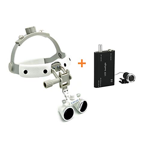 Medizinische Lupenbrille mit Licht Kopfband Lupen Standlupe mit LED lichts für Zahnärzt, Hobby, Elektriker, Juweliere, Handwerk (Lupen mit LED) Cover
