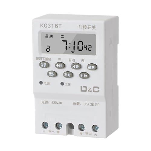 Interruptor de control de tiempo KG316 220V para programar ciclos automáticos 2
