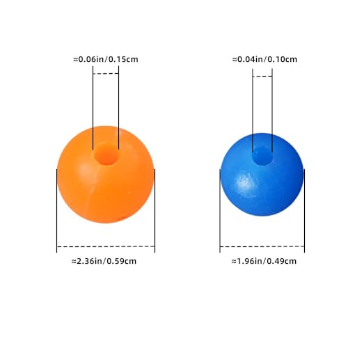 Set 1200 cuentas flotantes plásticas de pescar multicolor miniatura 2