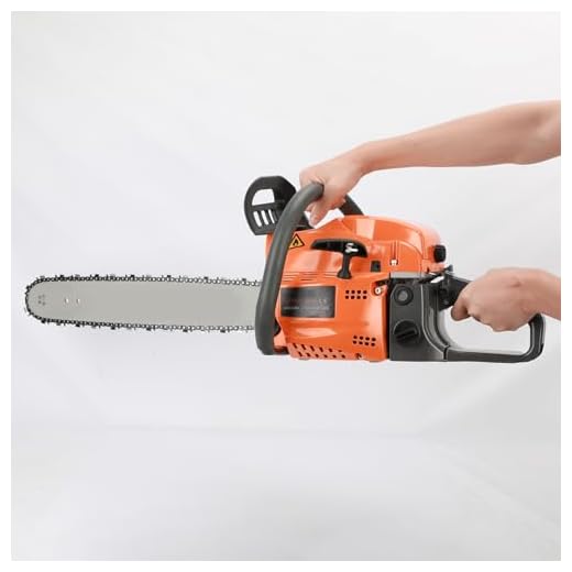 Sega a catena a gas 58 cc, 2,4 kw/3,2 hp, motore a 2 tempi, sega a benzina ad alta potenza per tagliare legna da ardere, potatura a benzina, con oliatore automatico, regali per papà, marito, arancione