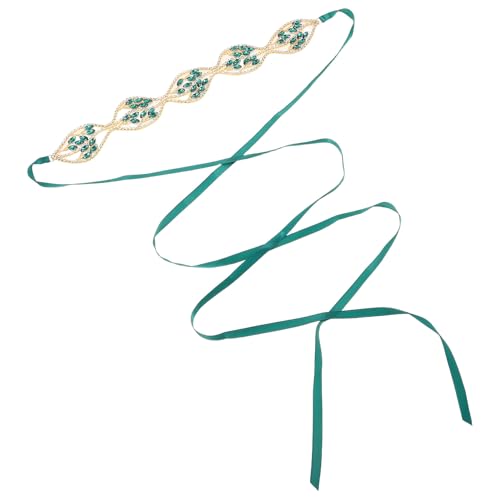Ceinture de mariée verte pour banquet et réception de mariage chic