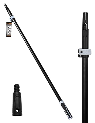 ROLLINGDOG Aluminum Paint Roller Extension Pole for Painting 1.1m to 2.0m (43.3" to 78.7"), Lightweight Telescopic Pole with Extra Adapter for Painting and Window Cleaning