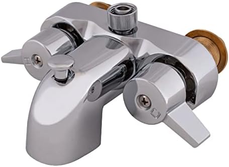 EZ-FLO Two-Handle Add-On Shower Diverter Bathcock, Chrome Plated, 11129