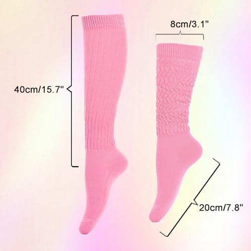Image of Gvhntk Slouch Socks Women 80s 90s Scrunch Socks Extra Long Slouchy Sock Knee High Sock