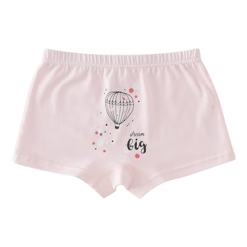 Little Girls Cotton Boy Shorts Soft Princess Underwear with Pink Cotton Crew Ankle Socks for Age 4-5 Years4