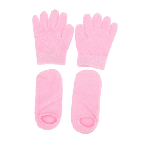 AUTSUPPL Moisturizing Gel Socks Gloves Set Soft Spa Gloves for Dry Cracked Hands Feet