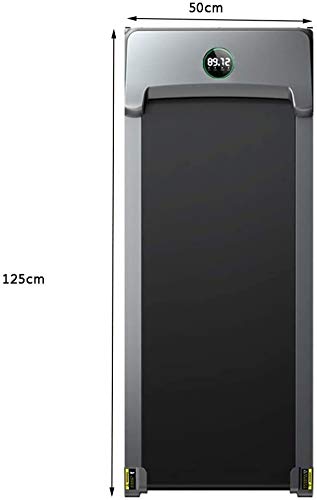 Image of Tredmills for Running Treadmill Treadmills Home Indoor Foldable Flat Walking Machine Mute Small Flat Indoor Walking Machine Fitness Equipment (Gray 125 * 47 * 10cm)