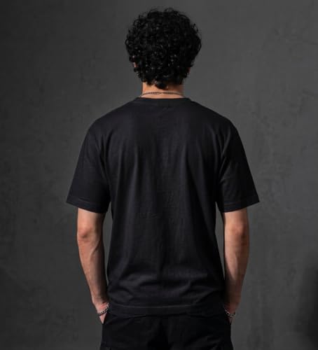 Image of Men's Round Neck Plain Oversize T-Shirt - Casual Loose Fit Cotton Wear | 100% Cotton T-Shirt |