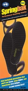 SPRINGBAK Athletic Shoe Insoles Run Faster and Jump Higher Guaranteed. Patented and Proven Technology.