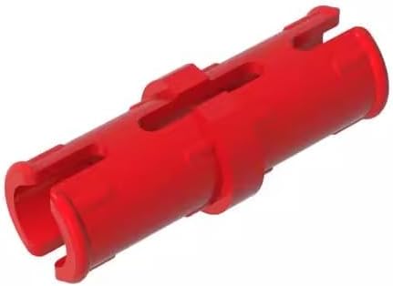 BrickBuddy Gobricks GDS-889 Technic Pin with Friction Ridges Lengthwise and Center Slots 50PCS Compatible with Lego Toy 2780 MOC Components for Major Brick Brands ColorRed 21