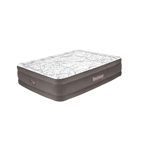 Bestway 80&Prime; x 60&Prime; x 18&Prime;/2.03m x 1.52m x 46cm Tritech Cushify Top Air Mattress Queen Built-in AC Pump