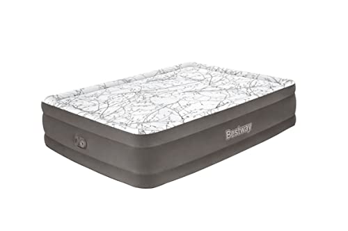 Bestway 80" x 60" x 18"/2.03m x 1.52m x 46cm Tritech Cushify Top Air Mattress Queen Built-in AC Pump