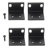 TOYANDONA Protectores de Esquinas para Gabinete de Altavoz 4 Piezas, Soporte Metálico 1u para Montaje de Receptor de Micrófono, Protección Resistente para Muebles y Racks de Sonido