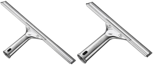 Unger Professional 12" & 8" Stainless Steel Window Squeegee Cleaning Bundle - Heavy Duty Window & Glass Cleaning Supplies