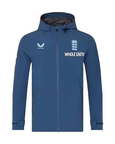 Image of Castore England Cricket Men's Performance Rain Jacket, Ensign Blue, S