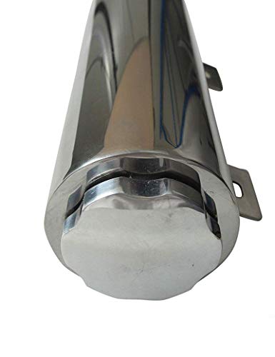 Blackhorse-Racing 3" X 16" Polished Stainless Steel Radiator Overflow Tank Catch Can 50 Oz Universal #TOP3