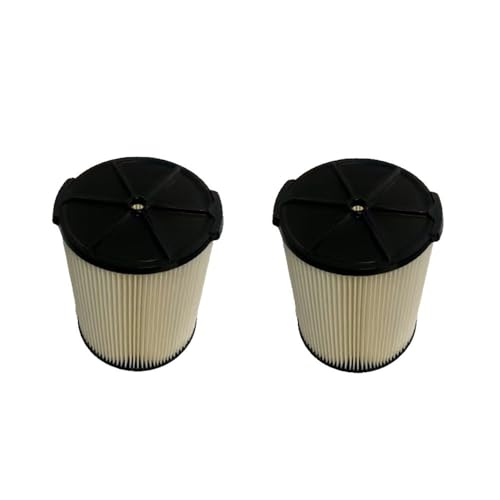 2 PACK Amigriki 1 layer Cartridge vacuum HEPA Standard Filter WS21200F compatible with 5 to 16 Gallon Wet/Dry vacuum cleaner parts
