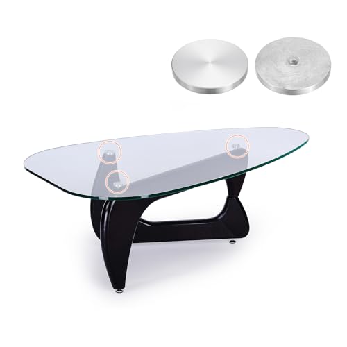 sourcing map M8 Gewinde 60mm Durchmesser Runde Form Aluminium Scheibe Hardware 1 Stück, Aluminium Kreis Scheibe Glasplatte Adapter für Glastisch