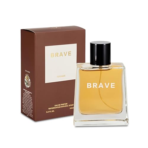 Image of Men's Cologne Brave Original Natural Spray Eau De Toilette,Long-Lasting Scent Perfume for Men Elegant Bottle - Great Holiday Gift, 3.4 Fl Oz /100 Ml