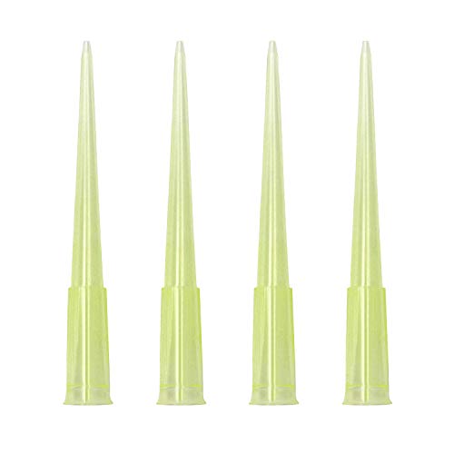 QWORK® 1000 unidades puntas de pipeta, puntas universales pipeta de 200 ul, diseñadas para su uso con una amplia variedad de pipetas, color amarillo