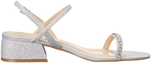Jewel Badgley Mischka Women's Aaliyah Heeled Sandal, Silver, 7 | Image 5