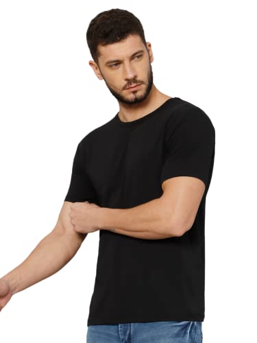 Image of T-Shirt for Men - 100% Cotton Casual T-Shirt | Half Sleeve, Round Neck 4 Way Stretch Fabric | Slim Fit T-Shirt