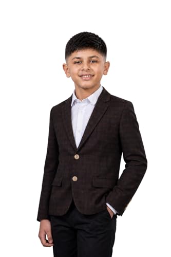 Image of SaintX Kids Boys Premium Blazer | Stretchable Structured Performance Grade Fabric | Fully Lined | Slim Fit | Formal & Casual Multi-Purpose Coat (1-14 Years KB02)