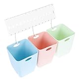 Poubelle de tri sélectif : fixation murale, panneau perforé, installation facile et sans clous, pratique et fonctionnelle, petite poubelle de recyclage