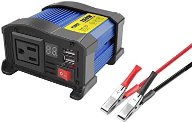 FUSTE 150W Power Inverter,DC to AC Car Converter with Outlet and Dual 2.4A USB Ports Car Adapter 12V to 110V Inverter