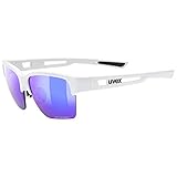 100% UVA, UVB, UVC Schutz uvex Unisex – Erwachsene, sportstyle 805 CV Sportbrille, kontrastverstärkend, white/plasma daily, one size