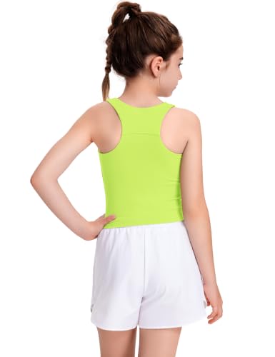 Image of JOCMIC Girls Tank Tops Athletic Tanks with Bra Racerback Sports Top