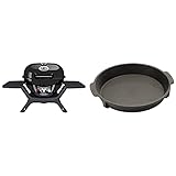 Outdoorchef Kompaktgrill „Minichef 420 G“ | Kugelgrill für saftige Steaks| Ø 42 cm mit 4.2 kW & Gusseisen Pfanne „Aroma Pfanne“ – Grill Pfanne porzellanemailliert leicht zu reinigen – Ø 23 cm