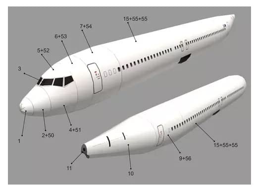ガルーダ　インドネシア 航空機モデル 1/100スケール B737-800NG Amazon | 3D 組み立て模型 ペーパークラフト 飛行機 (ガルーダ