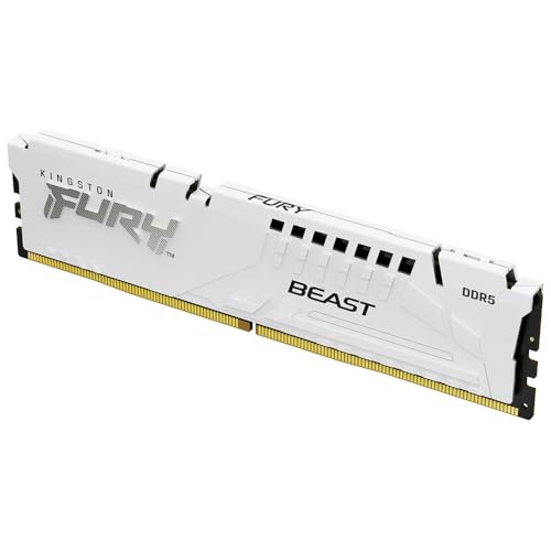 Kingston FURY Beast Bianco DDR5 16GB 6000MT/s CL30 DIMM Memoria Gaming per Computer Fissi Modulo Singolo AMD EXPO e Intel XMP - KF560C30BWE-16 - RAM - Immagine 2