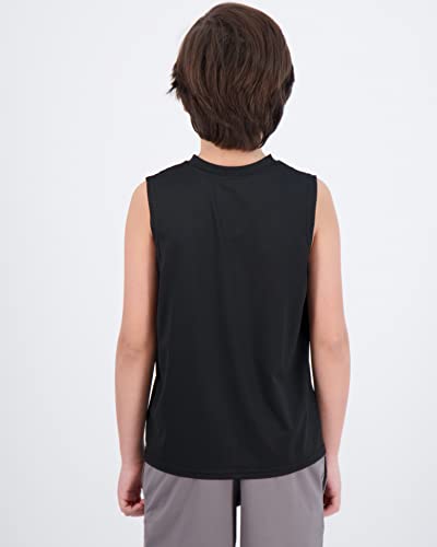 5 Pack: Boys Active Quick Dry Fit Tank Top Tops Shirts Boy Tshirts Kids Muscle Tees Summer Tanks Jersey Sleeveless Sports Gym Workout Running Athletic Undershirt Breathable Hiking Set 2,M(10-12) #TOP2