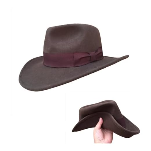EXKURPOO Cowboy hat Brown Crushable Cowboy Fedora Hats Indiana Jones Outback Hat -Simple Package(XXL 61cm-62cm)