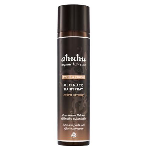 ahuhu STYLE & FINISH Ultimate Hair Spray Extra Strong (300ml) – Haarspray für extra starken Halt ohne Verkleben, Feiner Sprühnebel, Pflegt mit Arganöl, Leicht auskämmbar, Silikonfrei & Vegan