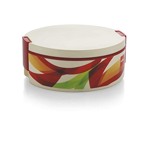 Cello Prisma Plastic Casserole, 1.5 Litres, Maroon