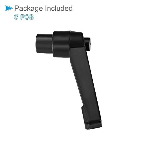Image of Clamping Lever Handles, M6 Female Thread 42mm Lever, Adjustable Quick Release Locking Rotating Knobs Black - (Applications: for Lathe Machinery), 3-Pieces