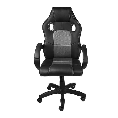 CADEIRA RAPTOR GAMER Preto E CINZA BASE RODIZIO