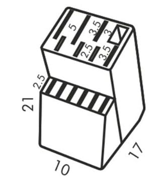 Foto von Tescoma WOODY Messerblock aus Holz für 13 Messer Geflügelschere und Wetzstahl ohne Inhalt massiver Block aus lackiertem Holz zur sicheren und ordentlichen Messeraufbewahrung