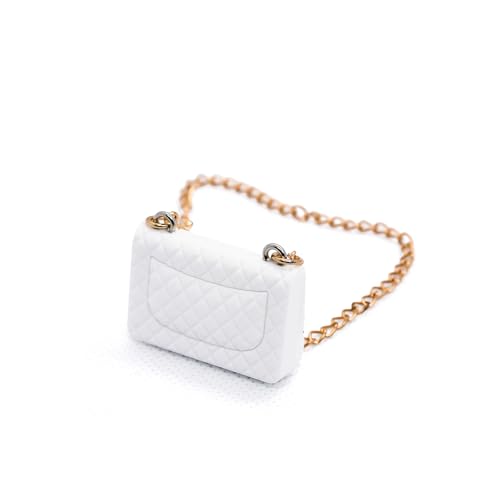 LYBHYQTII Bag Compatible with Labubu 17cm Dolls - Premium Handmade Doll Bag - Luxury Chic Style Set High-End Fashion Accessories (No Doll, Only a Bag) - White — view 3