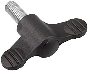 Kipp 06652-0A3X20 Novo·Grip Thermoplastic Mini Wing with 5/16-18" External Thread, Steel Stud, Inch, 28 mm Diameter, 20 mm Screw Length, Grey (Pack of 10)