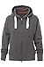 Produktbild Happy Clothing Damen Sweatjacke mit Kapuze Zip Hoodie Kapuzenjacke Basic Einfarbig S M L, Größe:XXL, Farbe:Anthrazit